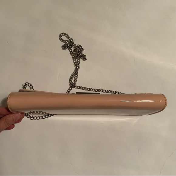 BCBGeneration clutch ballet pink patent leather crossbody with silver latch - Picture 3 of 13